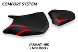 Funda de asiento Honda CB500F 2016-2023 Tappezzeria Italia TPZ Comfort en rojo y negro