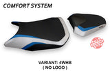 Funda de asiento Honda CB500F 2016-2023 Tappezzeria Italia TPZ Comfort en blanco y azul