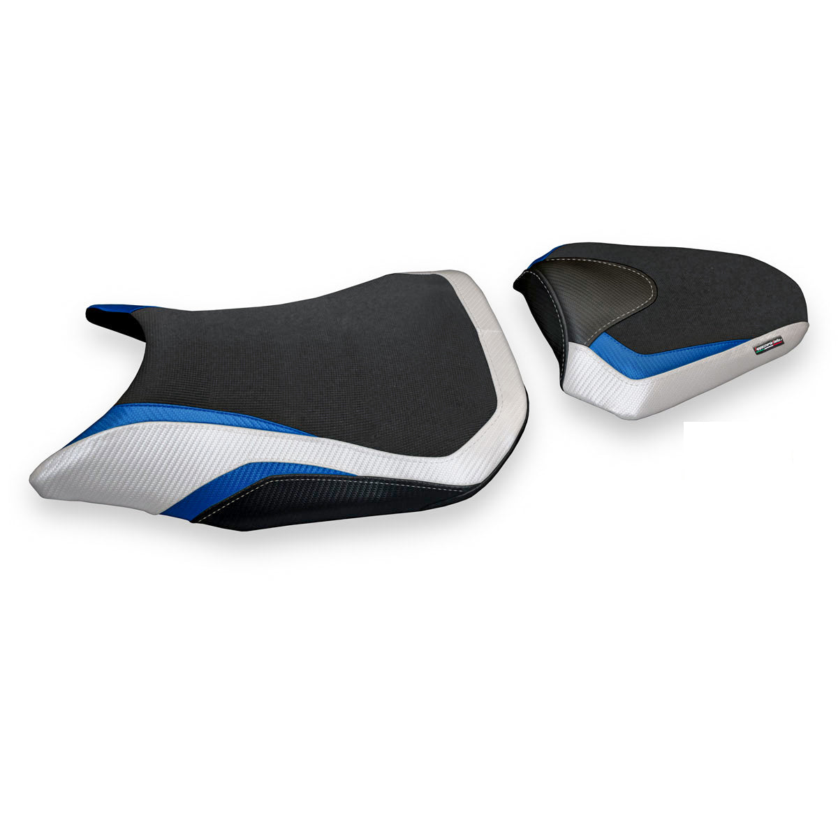 Funda de asiento para Honda CB500F 2016-2023 Tappezzeria Italia TPZ en blanco y azul