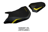 Funda de asiento para Honda CB750 Hornet 2023-2025 Tappezzeria Italia TPZ en amarillo y negro