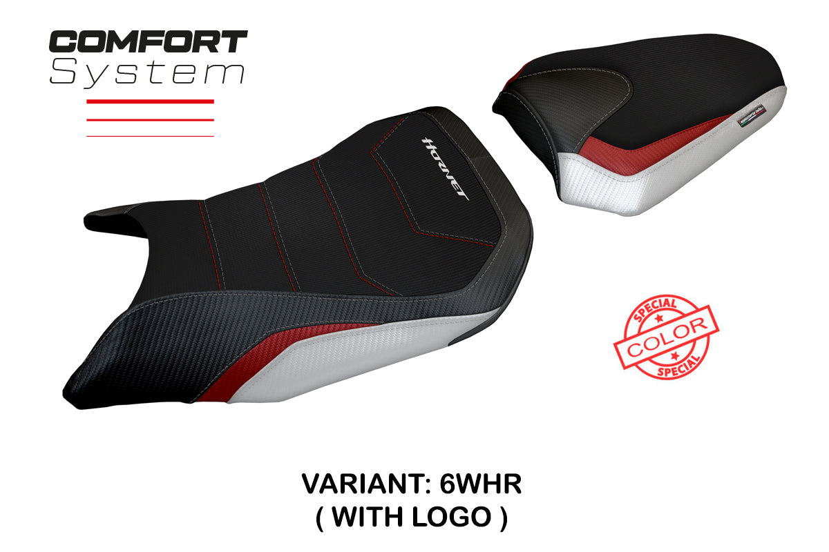 Honda CB750 Hornet 2023-2025 Seat Cover Tappezzeria Italia TPZ Comfort in White, Red and Black