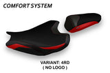 Funda de asiento Honda CBR1000RR 2017-2024 Tappezzeria Italia TPZ Comfort en rojo y negro