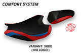 Funda de asiento Honda CBR1000RR 2017-2024 Tappezzeria Italia TPZ Comfort en rojo y azul