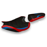 Funda de asiento Honda CBR1000RR 2017-2024 Tappezzeria Italia TPZ Ultragrip en rojo y azul