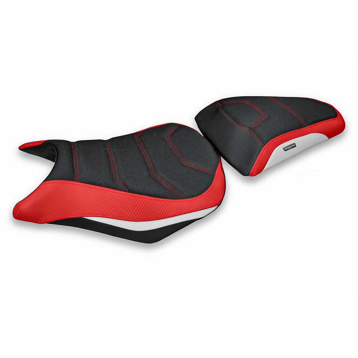 Funda de asiento Honda CBR500R 2012-2016 Tappezzeria Italia TPZ Ultragrip en rojo y blanco