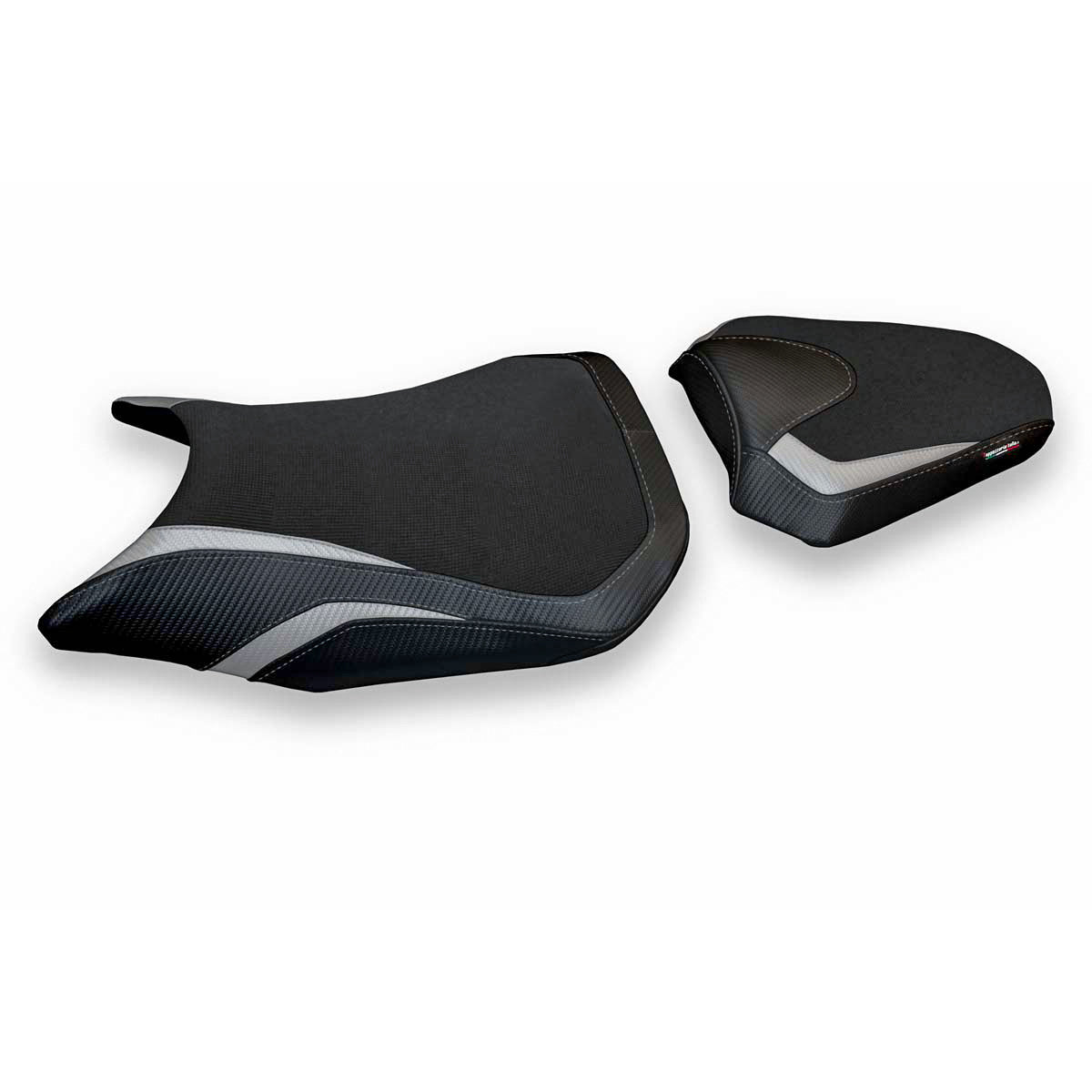 Funda de asiento Honda CBR500R 2017-2025 Tappezzeria Italia TPZ en plata y negro