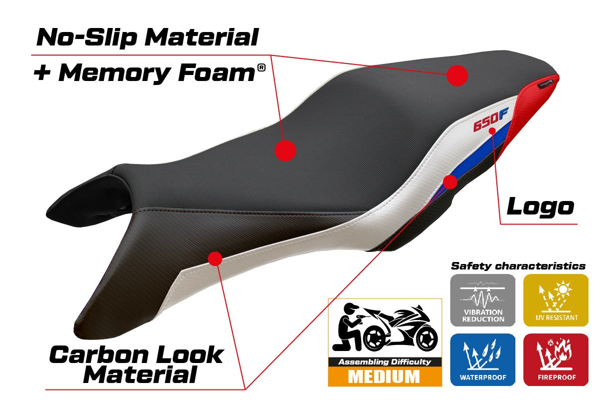 Honda CBR650F 2014-2017 2018 Seat Cover Tappezzeria Italia TPZ Comfort White Red Blue Black
