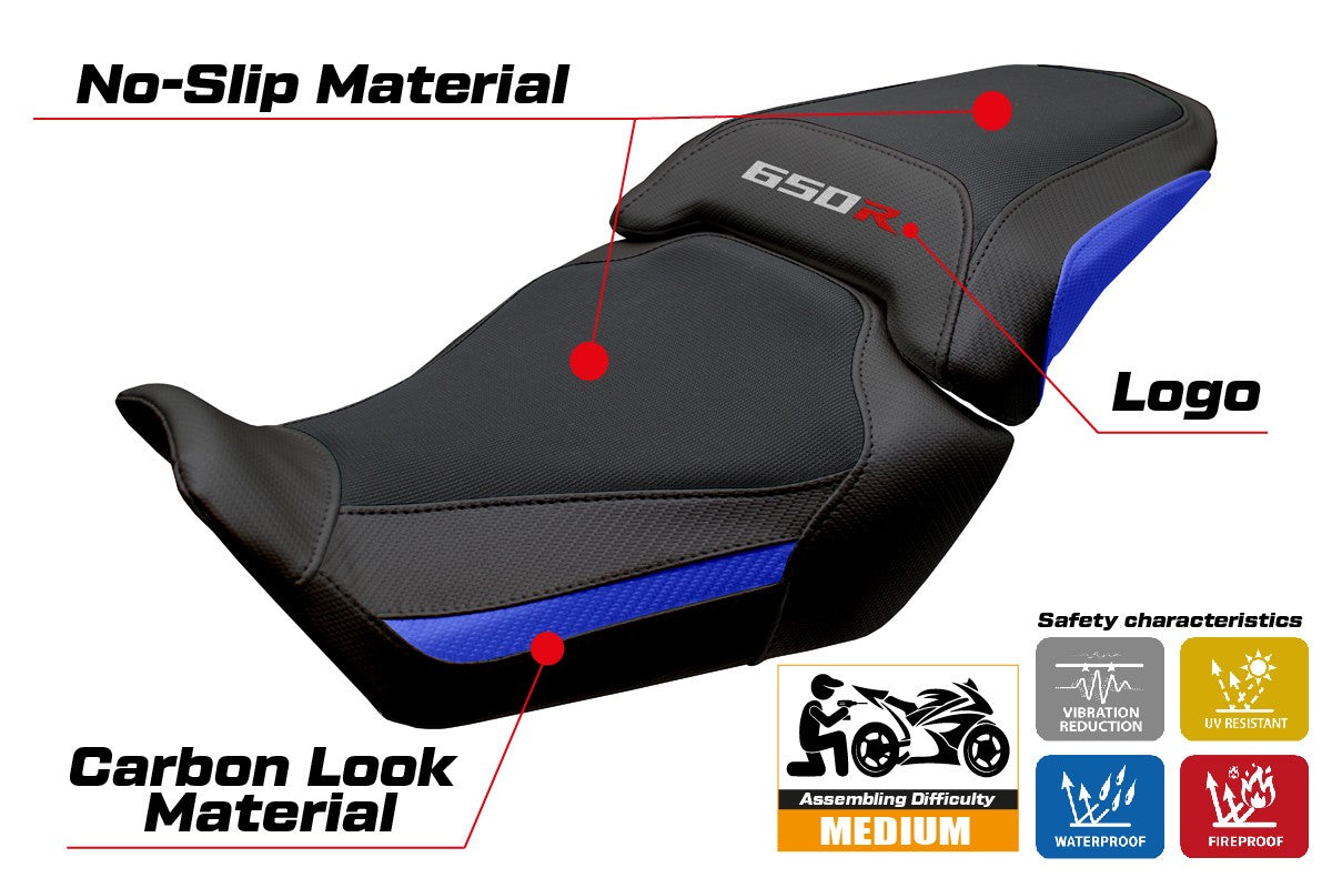 Honda CBR650R 2024-2025 Seat Cover Tappezzeria Italia TPZ Blue Black