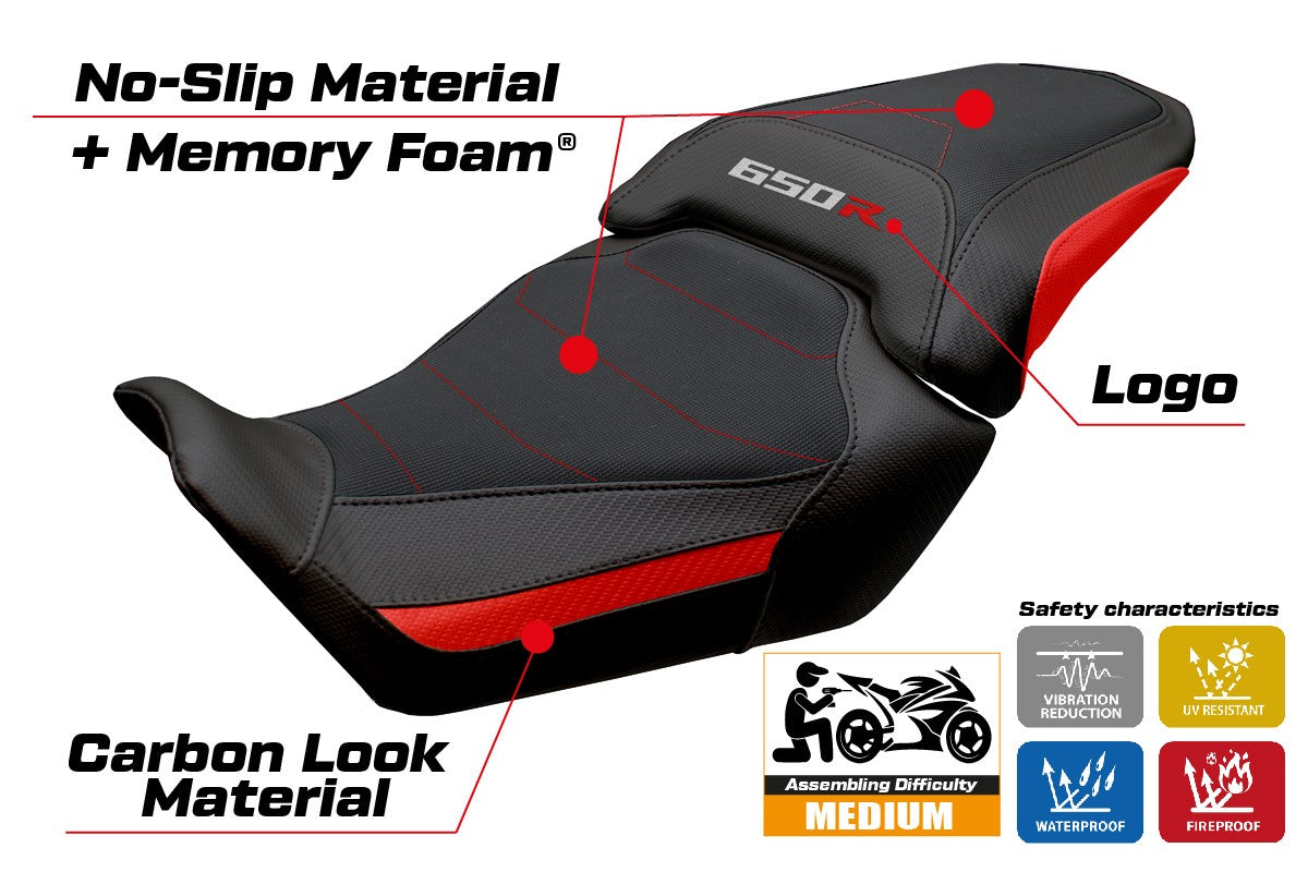 Honda CBR650R 2024-2025 Seat Cover Tappezzeria Italia TPZ Comfort Red Black