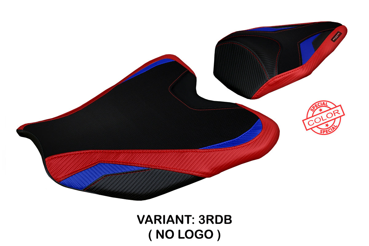 Funda de asiento para Honda CBR1000RR-R Fireblade 2020-2025 Tappezzeria Italia TPZ en rojo y azul