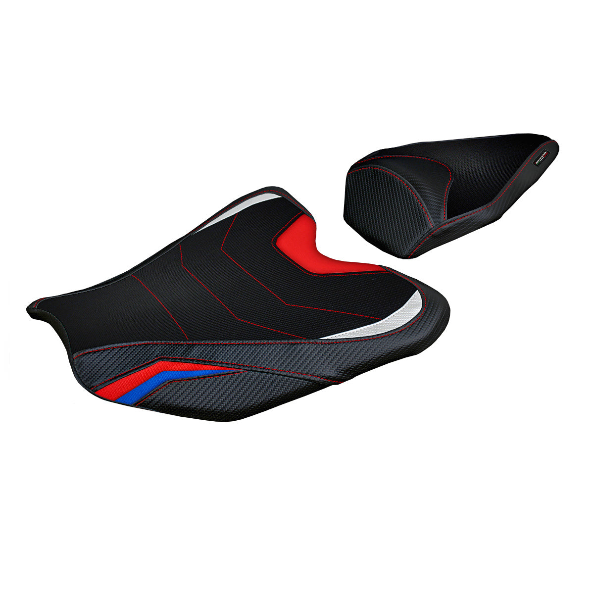 Funda de asiento Honda CBR1000RR-R Fireblade 2020-2025 Tappezzeria Italia TPZ Comfort en azul y rojo