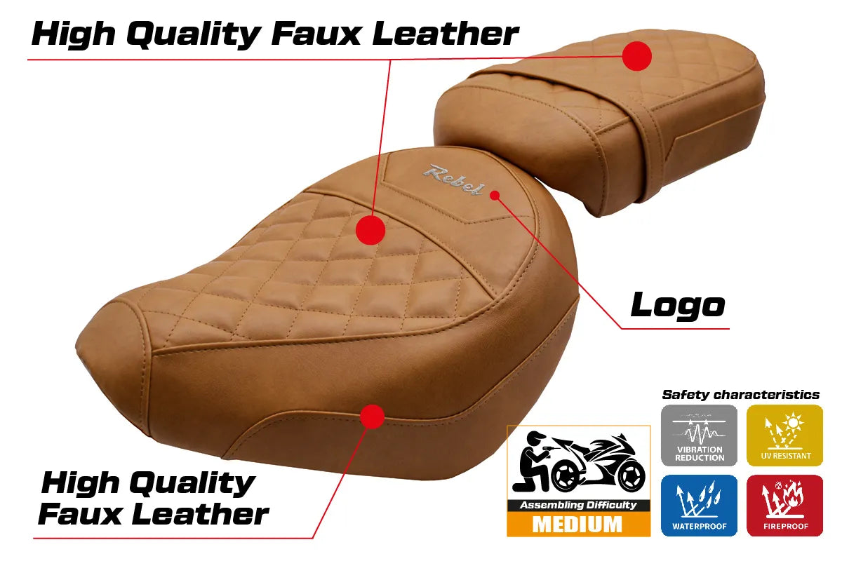 Honda CMX1100 Rebel 2022-2026 Seat Cover TPZ Italia Brown