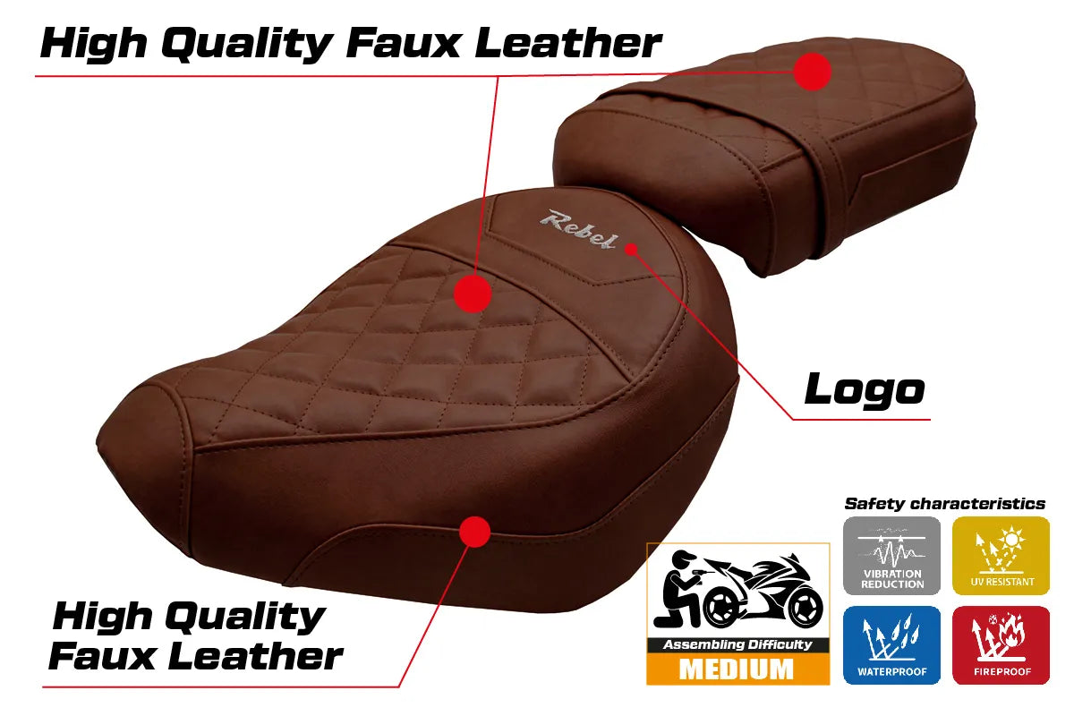 Honda CMX1100 Rebel 2022-2026 Seat Cover TPZ Italia Dark Brown