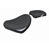Funda de asiento para Honda CMX 1100 Rebel 2022-2025 Tappezzeria Italia TPZ con costura de diamante plateada