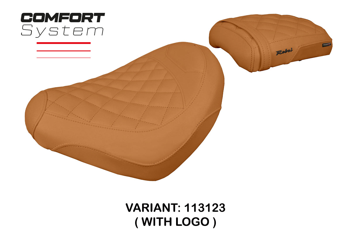 Honda CMX 1100 Rebel 2022-2025 Seat Cover Tappezzeria Italia TPZ Comfort in Camel Diamond