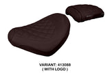 Funda de asiento Tappezzeria Italia TPZ para Honda CMX 500 Rebel 2017-2025 con costura de diamante en marrón oscuro