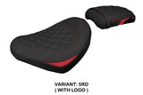 Honda CMX 500 Rebel 2017-2026 Seat Cover Tappezzeria Italia TPZ in Red and Black Diamond Stitch