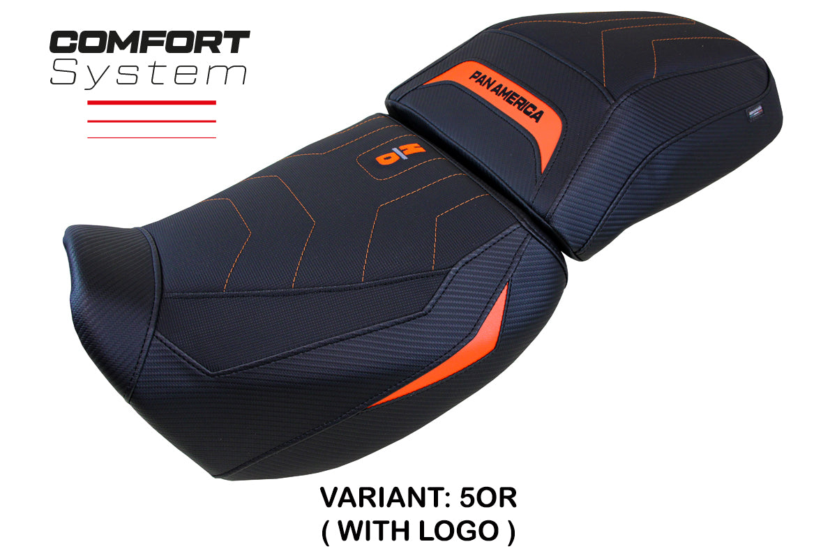 Funda de asiento Harley Davidson Pan America 2021-2025 Tappezzeria Italia TPZ Comfort en naranja