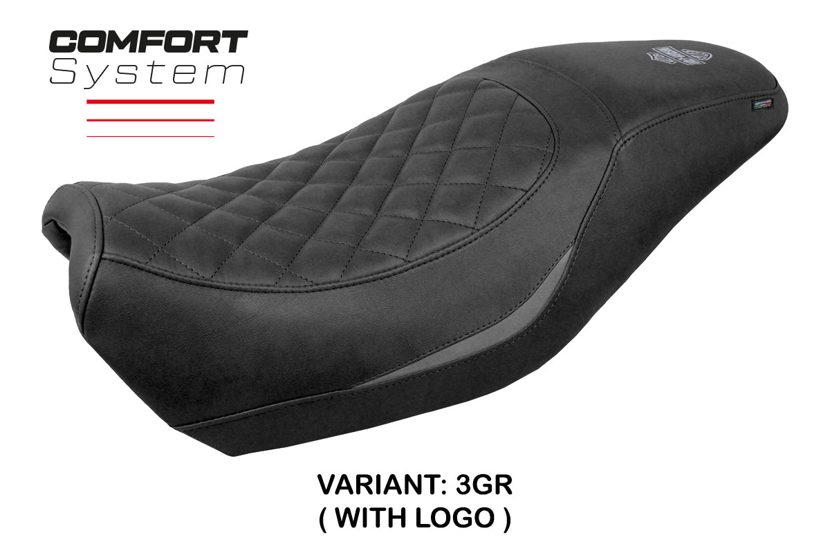 Funda de asiento para Harley Davidson Street 500 750 2016-2021 Tappezzeria Italia TPZ Comfort en gris