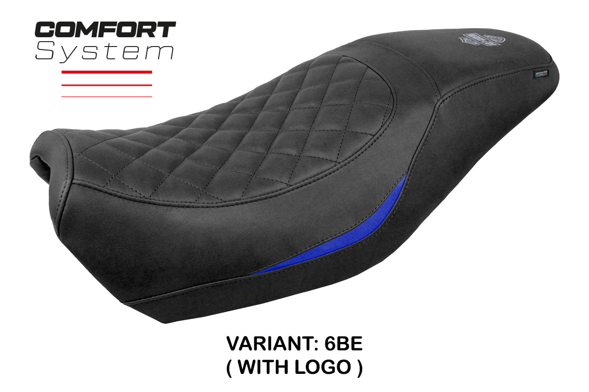 Funda de asiento para Harley Davidson Street 500 750 2016-2021 Tappezzeria Italia TPZ Comfort en azul