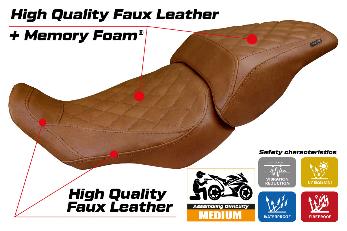 Honda CB300R 2018-2026 Seat Cover Tappezzeria Italia TPZ Comfort in Vintage Brown
