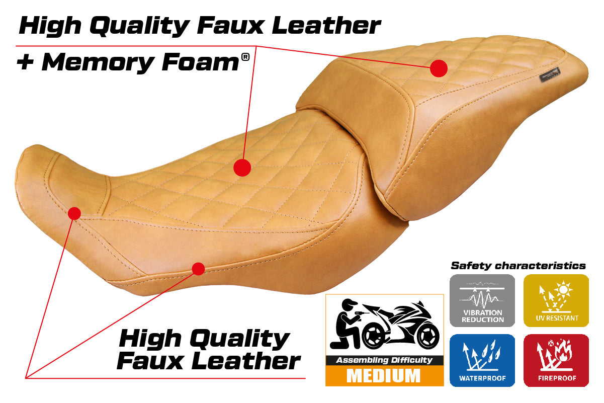 Honda CB300R 2018-2026 Seat Cover Tappezzeria Italia TPZ Comfort in Vintage Camel