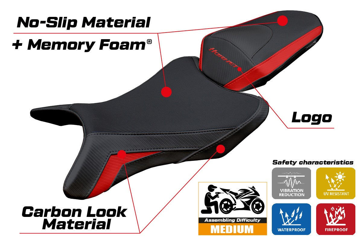 Honda CB 1000 Hornet 2025 Seat Cover Tappezzeria Italia TPZ Comfort Red Black