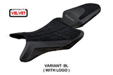 Funda de asiento para Honda CB 1000 Hornet 2025 Tappezzeria Italia TPZ Terciopelo Negro