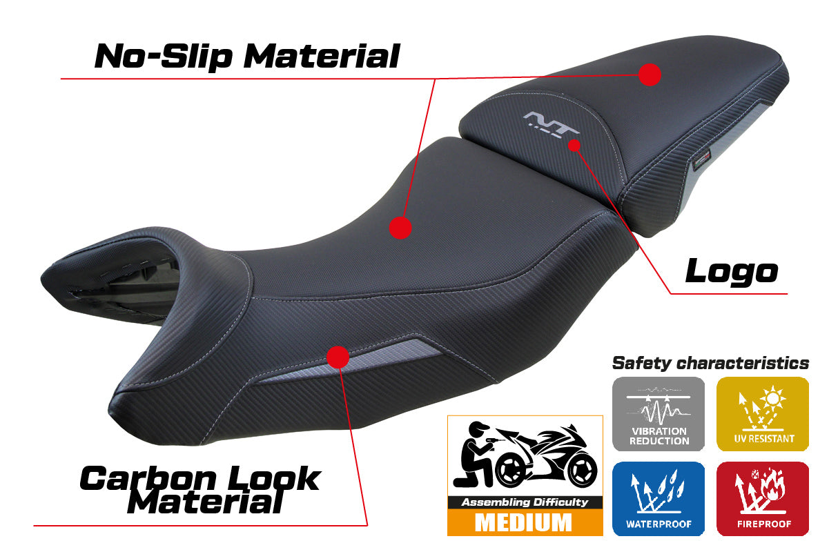 Honda NT1100 2021-2025 Seat Cover Tappezzeria Italia TPZ in Grey and Black