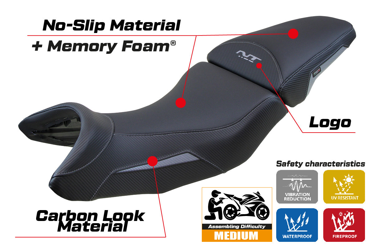 Honda NT1100 2021-2025 Seat Cover Tappezzeria Italia TPZ Comfort in Grey and Black