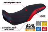 Funda de asiento Honda Transalp XL 750 2023-2025 Tappezzeria Italia TPZ Ultragrip en rojo y negro