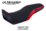Funda de asiento Honda Transalp XL 750 2023-2025 Tappezzeria Italia TPZ Ultragrip en rojo y negro