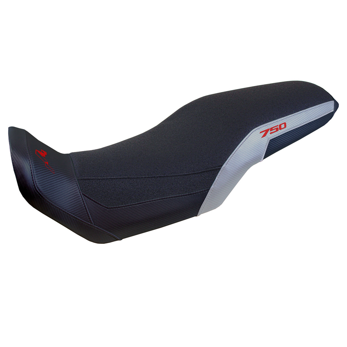 Honda Transalp XL 750 2023-2025 Seat Cover Tappezzeria Italia TPZ Ultragrip in Silver and Black