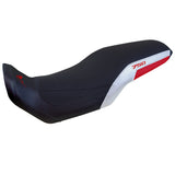 Funda de asiento Honda Transalp XL 750 2023-2025 Tappezzeria Italia TPZ Ultragrip en blanco, rojo y negro