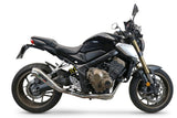 71205PR Escape deslizante Arrow Pro-Race, acero inoxidable Honda CB650F / CBR650F 14-18 Tenga en cuenta que este escape deslizante está diseñado para instalarse con un cabezal.