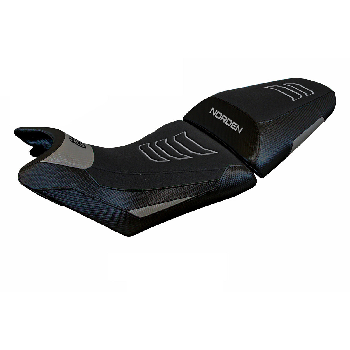 Funda de asiento Husqvarna Norden 901 2022-2025 Tappezzeria Italia TPZ Ultragrip en gris y negro