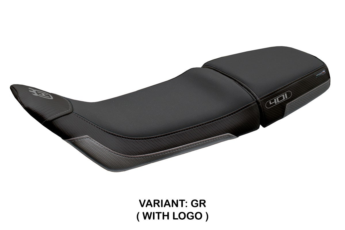 Funda Asiento Husqvarna Svartpilen 401 2018-2021 2022 2023 Tappezzeria Italia TPZ Gris Negro