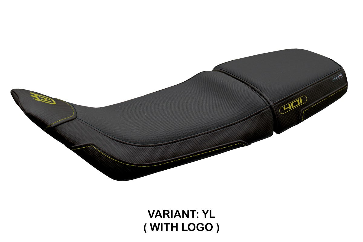 Funda Asiento Husqvarna Svartpilen 401 2018-2021 2022 2023 Tappezzeria Italia TPZ Amarillo Negro