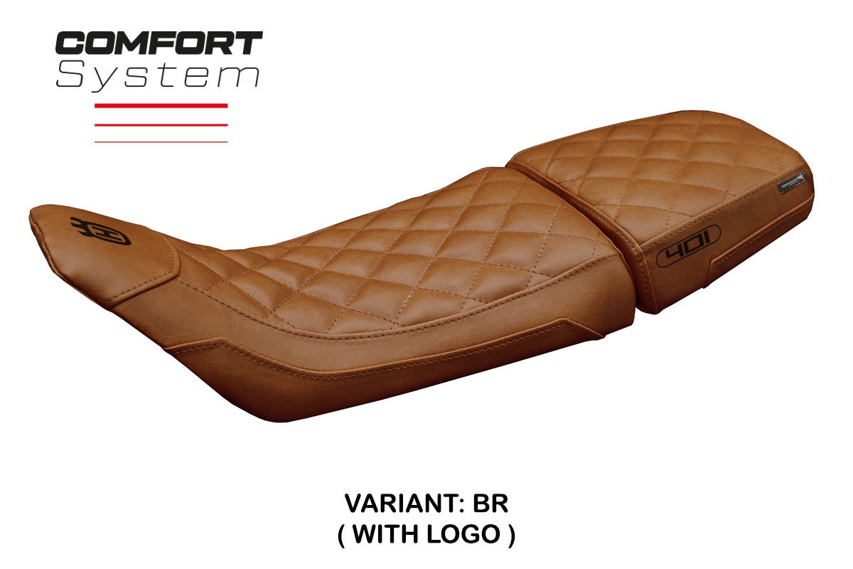 Funda Asiento Husqvarna Svartpilen 401 2018-2023 Tappezzeria Italia TPZ Vintage Comfort Marrón