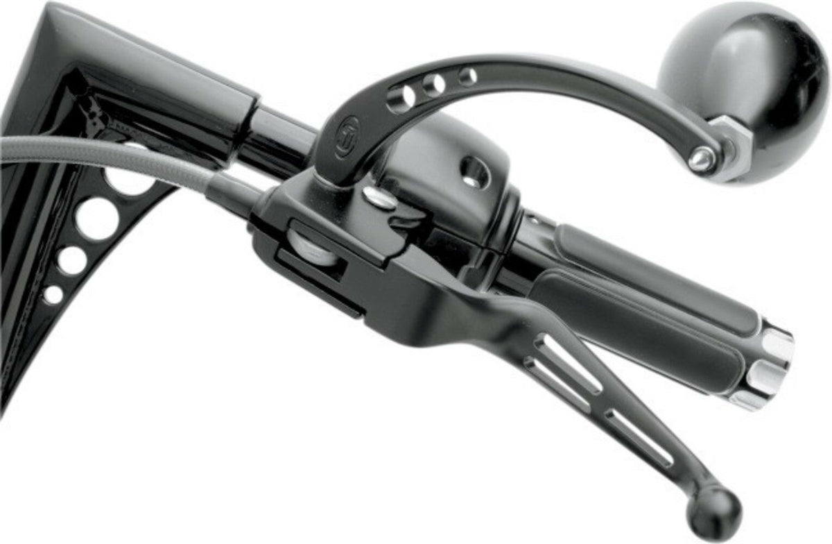 Harley Davidson Sportster Softail Dyna Glide Road King Black Slotted Levers Set