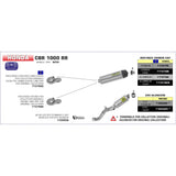 Tubo de conexión Arrow homologado 71379KZ para Honda CBR1000RR 08-13 