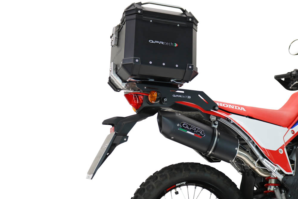 Honda CRF 300L / Rally 2025-2026 GPR Tech 45L Aluminum Top Case, Black, with roof rack and mounting plate - photo 7
