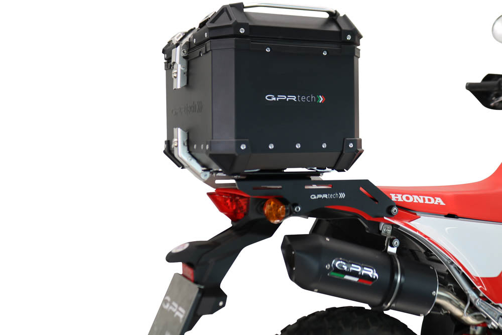 Honda CRF 300L / Rally 2025-2026 GPR Tech 35L Aluminum Top Case, Black, with roof rack and mounting plate - photo 8