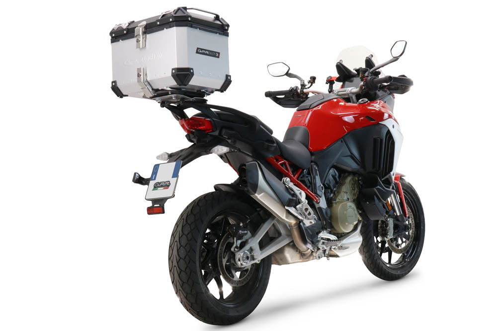 Ducati Multistrada V4 S 2021-2024 GPR Tech 45L Aluminum Top Case, Silver with Mounting Plate - photo 1
