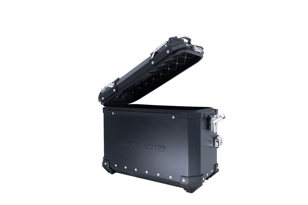 Suzuki V-Strom 650 2017-2020 GPR Tech 38+32L Aluminum Side Cases, Black with Pannier Holders - photo 8