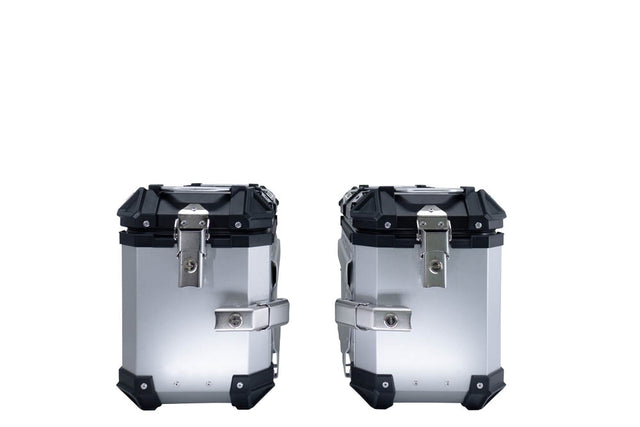 Kawasaki Versys 650 2023-2026 GPR Tech 38+38L Aluminum Side Cases, Silver with Pannier Holders - photo 1