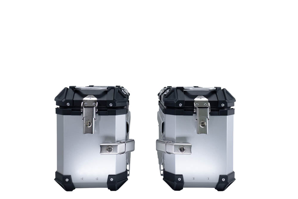Kawasaki Versys 650 2017-2020 GPR Tech 38+38L Aluminum Side Cases, Silver with Pannier Holders - photo 1