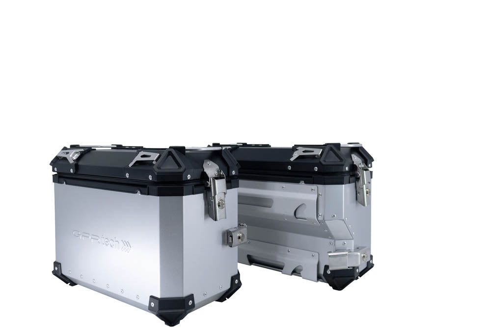 BMW F 750 GS 2018-2020 GPR Tech 38+32L Aluminum Side Cases, Silver with Pannier Holders - photo 2