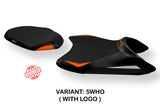 KTM 890 Duke 2021-2024 Seat Cover Tappezzeria Italia TPZ in White, Orange, and Black