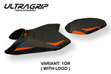 Funda de asiento KTM 890 Duke 2021-2024 Tappezzeria Italia TPZ Ultragrip en naranja y negro